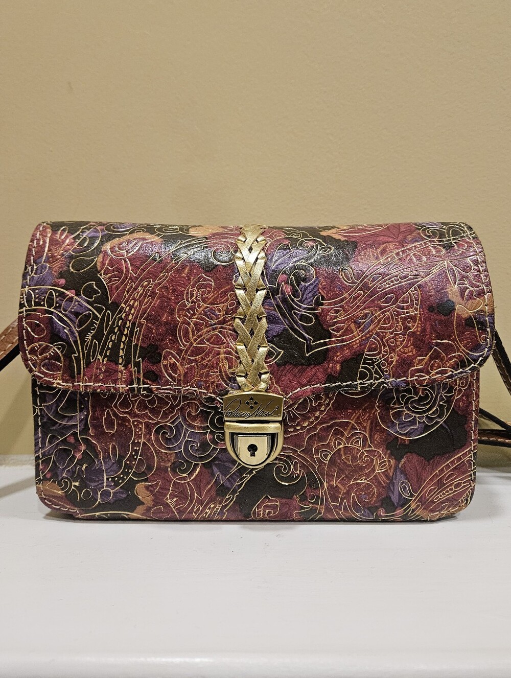 Patricia Nash Vintage Italian Paisley Crossbody Bag - Picture 3 of 13